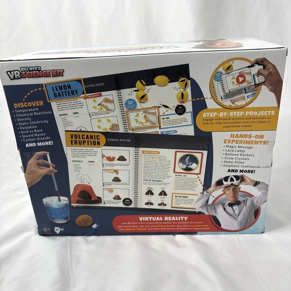 Abacus Bill Nye's VR‎ Science Kit Virtual Reality Activity Set 50Pc New Open Box